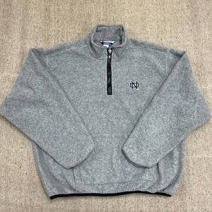 vintage Notre Dame sweatshirt mens xl grey 1990s high neck 1/4 zip university